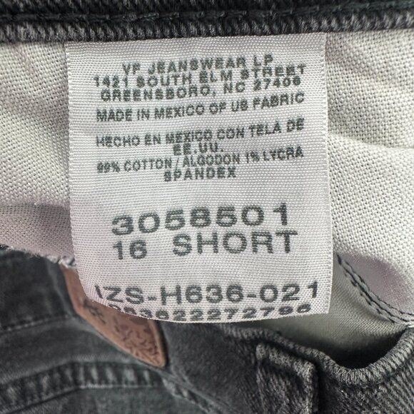 Lee Relaxed Bootcut At the waist Women's size 16P Black Denim Jeans - Picture 4 of 5